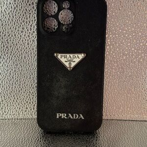 Prada Black Textured Phone Case